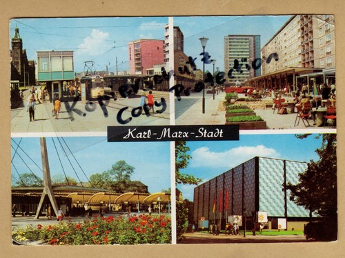 Ansichtskarte karl marx - ansichtskarte, karl-marx-stadt