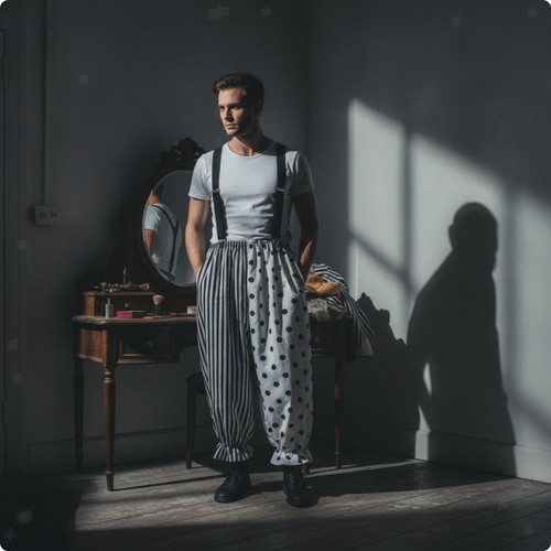 Clownhose mit trägern - mit,