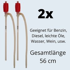 Benzinpumpe Transfer Öl Pumpe Wasserpumpe Kanisterpumpe flexibel 56 cm 2 Stück