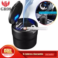 Auto Aschenbecher Tragbarer Deckel Set LED Beleuchtet für Vans Outdoor Camping