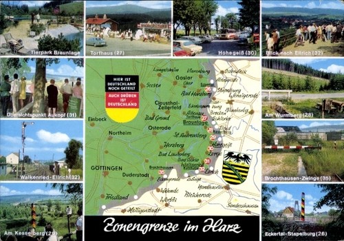 Landkarten zonengrenze im - ak,