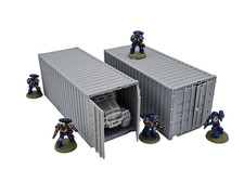 2x Conex Versandcontainer - Gelände Landschaft kompatibel mit WH 40k Kill Team