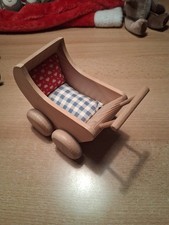 Puppenwagen, Holz, ca 16 x 12 cm