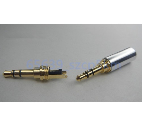 2pcs gold plated - plated, 3.5mm