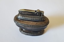 Vintage Ronson Queen Anne Tischfeuerzeug, versilbert, Feuerzeug, Art deco