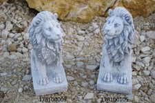 Geschenkidee Löwe sitzend links oder rechts Steinfigur frostsicher Aktion