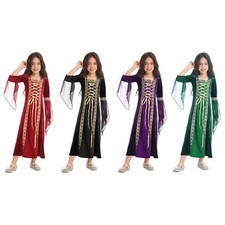 DE Freebily Mädchen Mittelalter Kleid Kostüm Renaissance Prinzessin Kleid 