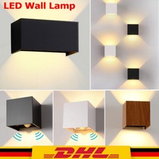 Cube Würfel LED Wandleuchte Wandlampe mit Bewegungsmelder Up Down außen/innen