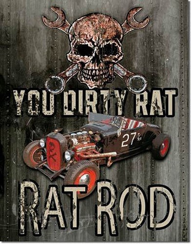 Hot rod schild - 40, cm