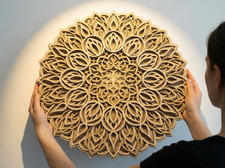 3D Mandala Wanddeko Holz
