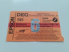 Altes Ticket, Eintrittskarte, Eishockey, DEG, Düsseldorf, Saison 1993 / 94 (6)