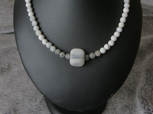 Halskette grau echtschmuck - halskette,