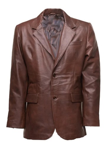 Herren braun echtleder blazer - herren,