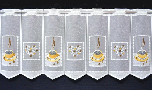 Kaffee küchengardine - ,