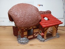 Schleich Schlümpfe 49025 Großes Schlumpfhaus BauernHof haus New Farm braun Ruine