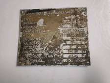 Typenschild opel kadett 1939 - typenschild,