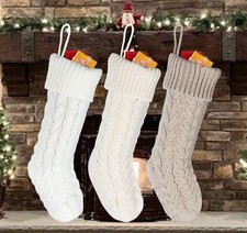 3x Weihnachtsstrumpf Nikolausstiefel zum Befüllen Geschenktasche 46 x 12,5 cm