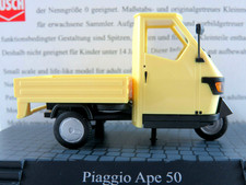 Busch 60003 Piaggio Ape 50 Pritsche (2006) in hellgelb 1:43 / Spur 0 NEU/OVP 