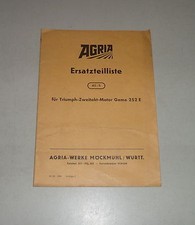 Teilekatalog / Ersatzteilliste Agria Triumph Zweitakt Motor Gemo 252E - St. 1956