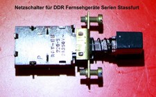 Staßfurt TV Netzschalter Fernseher RFT Einbauschalter ein/aus 2- pol 2A 250V~