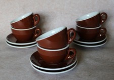 ACF Cappuccinotasse mit Untertasse - Cappuccino Tasse - braun / marrone