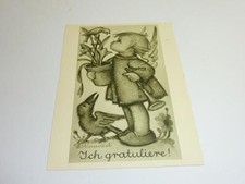 Alte Originale Hummel Karte Schwarz weiß gezackter Rand NR S 16 Müller unbesch.