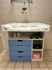 IKEA Wickeltisch Stuva Smastad inkl vier Schubläden in blau