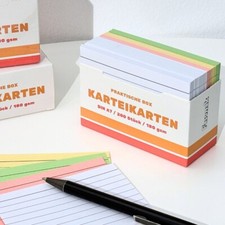 Karteikarten A7 liniert –