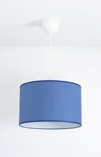 Pendel Leuchte Hänge Lampe Rund Stoff Decken Ø40cmx25cm Made in Deutschland