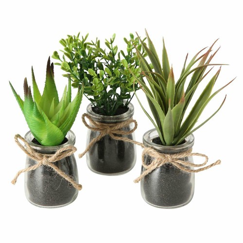 Kunstpflanzen glas 3er - glas,