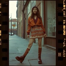 Frau Model Vintage Retro Foto 1970s Hippie Mädchen Girl Akt Aktfoto Bikini Hot