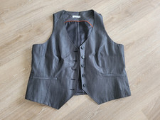 NEU Damen Weste Anzugsweste Damenweste Business Gr. 46 grau gestreift schick