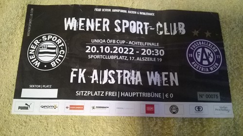 Ticket wiener sportclub - wiener,