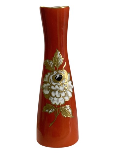 Porzellan vase rot goldrelief - rot,