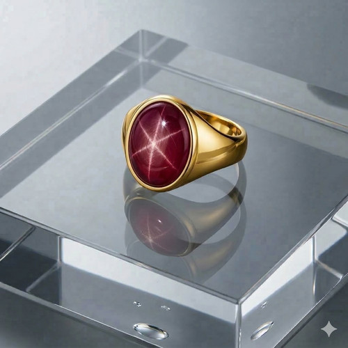 Stern rubin saphir damen ring - rubin,