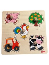 Goki Steckpuzzle Bauernhof