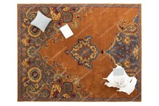 Indisch Braune Wolle Teppiche 2.4x3m Paisley Bohemian Teppich Handgetuftet