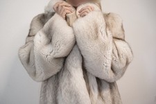 Blaufuchs Pelzjacke Gr. 38-42 Echtpelz, Bluefox, Fuchsjacke, Silberfuchs Vintage