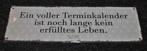 Blechschild kurt tucholsky - blechschild,