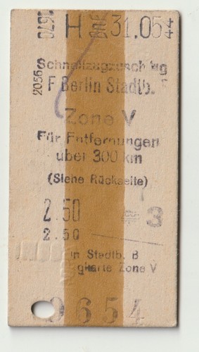 Alte fahrkarte zuschlag bis - zuschlag,