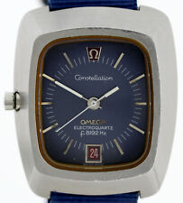 Rare Omega Constellation Electroquartz F8192 Hz  blaue Vintageuhr