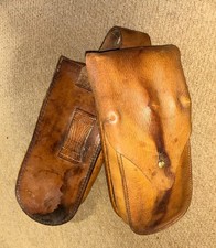 WW2 Cliff Barnsby Militär Englisch hellbraun Leder montiert Kavallerie Sattel Geldbörse Tasche