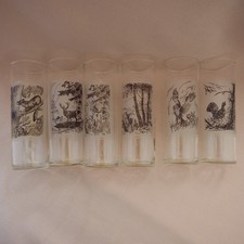 Wasser-/ Saft- Trinkgläser mit Jagdmotiven 6er Set, schön, TOPZu