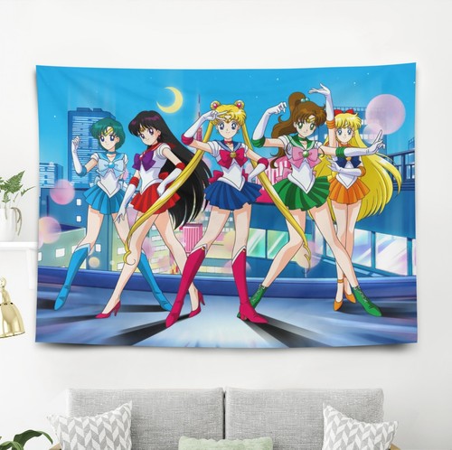 Sailor moon wandteppich - wandteppich, |