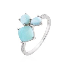 Larimar Sterling Silber Ring