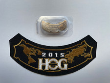 Patch u. Pin Harley Davidson Owners Group (HOG) 2015 Jahrespatch Neu, rar/selten