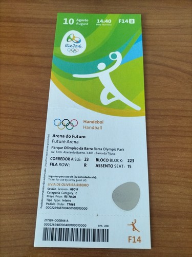 Used ticket olympic 08 - used,