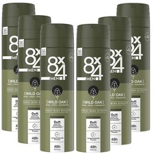 6x 150ml 8x4 Men Deospray Wild Oak N°8 48h Schutz holzig frisch charismatisch