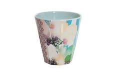 Overbeck & Friends Melamin Becher Belle 1 Blumen Picknick 250ml grün 9x9cm