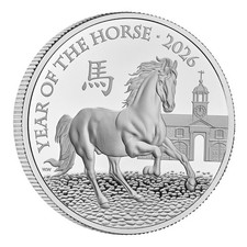 1 Oz Silber Proof Lunar Pferd Horse 2 £ UK 2026 Royal Mint silver CoA 15